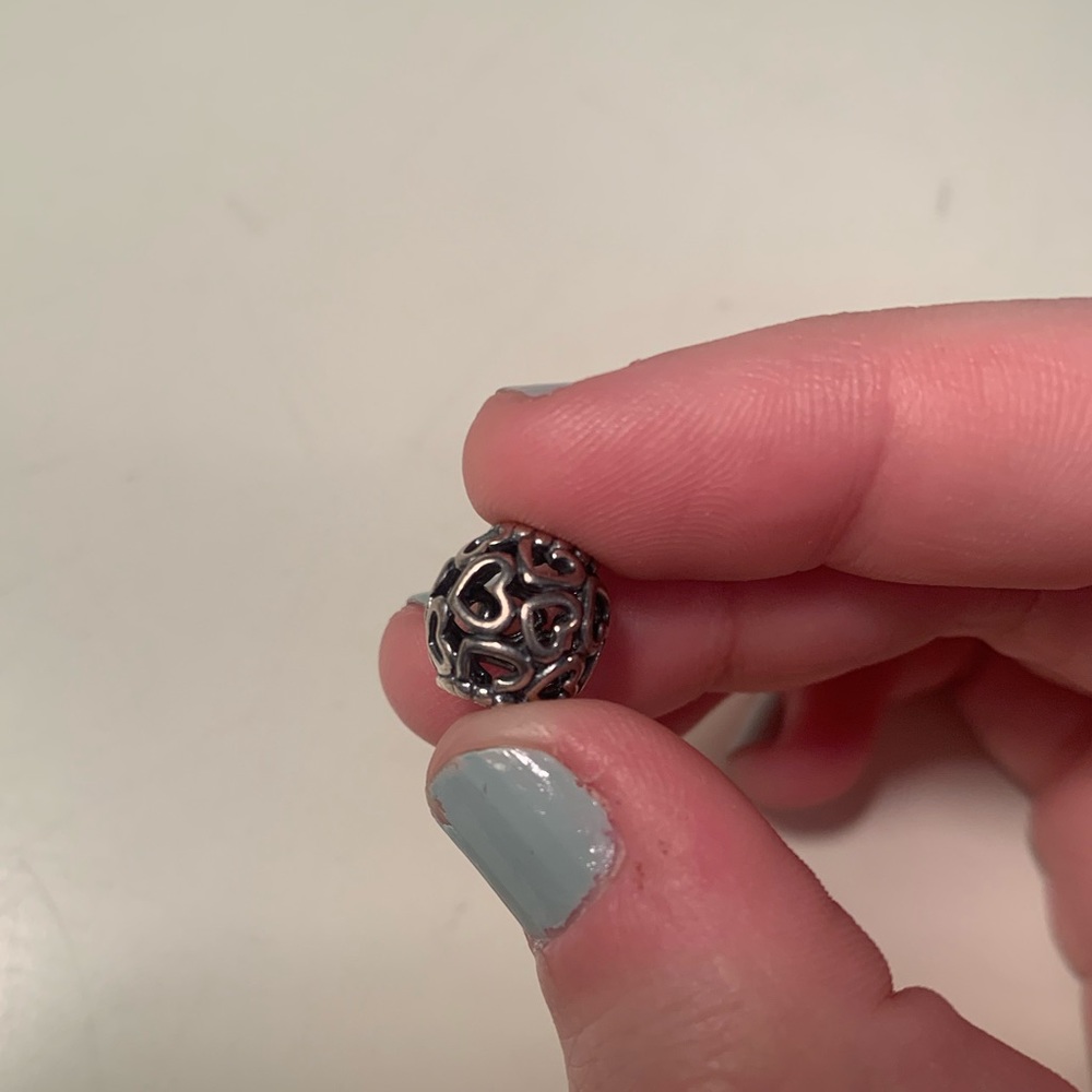 Hollow heart Pandora charm